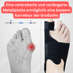 Hyggear Verstellbare Zehenkorrektur-Bandage für Tag und Nacht (mit integriertem Aluminiumstreifen)
