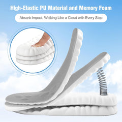 Hyggear™ 4D Cloud Soles - Soft Memory Foam Cushioning Cloud Insoles - Ultra Comfort Trim to Fit Steppers Insoles with Arch Support for Foot Pain Relief and Fatigue Reduction
