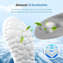 Hyggear™ 4D Cloud Soles - Soft Memory Foam Cushioning Cloud Insoles - Ultra Comfort Trim to Fit Steppers Insoles with Arch Support for Foot Pain Relief and Fatigue Reduction