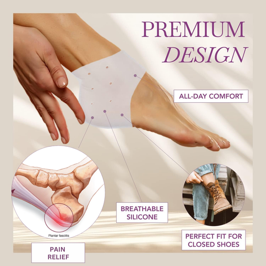 Hyggear Silicone Heel Protectors – Pain Relief for Plantar Fasciitis & Cracked Heels