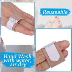 Hyggear Finger Toe Wraps Overlapping Bunion Wearing Cloth Strip Middle Toe Tensioner (6x package)