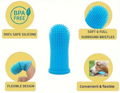 HYGGEAR Soft Silicone Pet Finger Toothbrush with Case