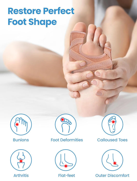 Bunion Corrector, Breathable Big Toe Straightener for Women and Men, Bunion Fix and Relief