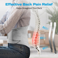 Hyggear™ Lower Back Brace for Back Pain - Immediate Relief from Sciatica, Herniated Disc, Scoliosis - Breathable Design With Lumbar Support Pad - For Home & Lifting At Work, For Men & Women