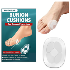 Hyggear Bunion Cushions, Bunion Pain Relief Pads for Protection Against Shoe Pressure and Friction, Self-Adhesive & Water-Resistant, Fits Shoes For Everyone