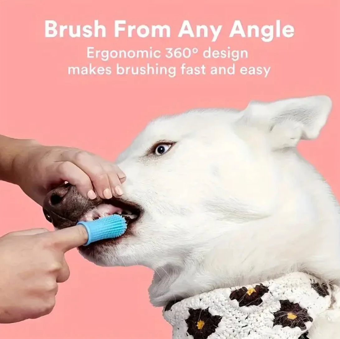 HYGGEAR Soft Silicone Pet Finger Toothbrush with Case