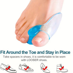 Hyggear Transparent Blue Toe Separator Pad Hallux Correction Valgus Separator