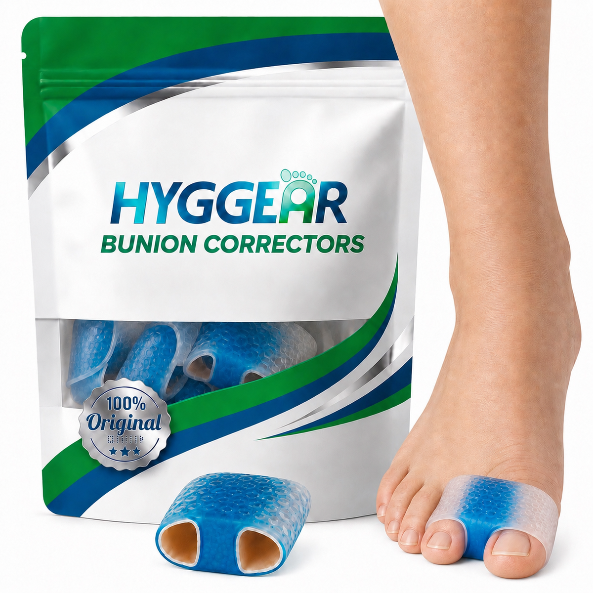 Hyggear™ Bunion Corrector, Breathable Big Toe Straightener for Women and Men, Bunion Fix and Relief - 86732546732
