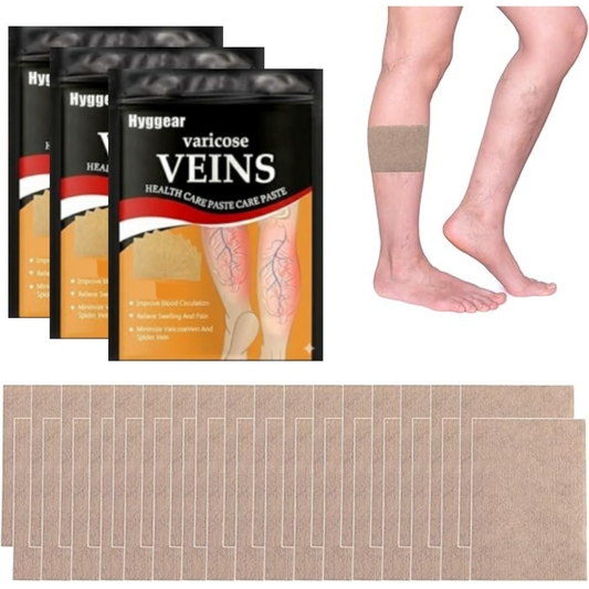 Hyggear Varicose Veins Patch - Natural Relief Treatment for Legs, Spider Varicose Vein and Strengthen Capillary Health